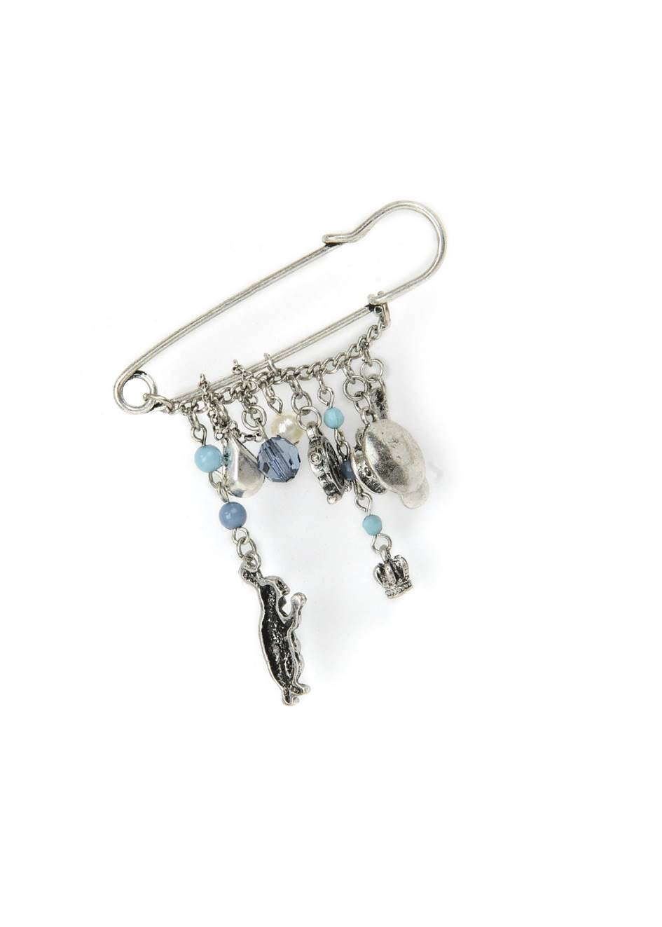 Rhodium-Plated Alloy Designer Stylish Brooch Pin - The Pari | Swadesiicart