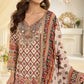 Anaita White Crepe Silk Stitched Suit with Aari & Digital Print Work