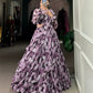 Lorenvalley Coffee Tabby Silk Printed with Hotfix Lehenga Choli with Dupatta | Swadesiicart