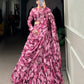 Lorenvalley Maroon Tabby Silk Printed with Hotfix Lehenga Choli with Dupatta | Swadesiicart