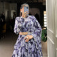 Lorenvalley Navy Blue Floral Print With Lace Touch Up Lehenga Choli with Dupatta | Swadesiicart