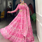 Lorenvalley Pink Georgette Printed Lehenga Choli | Swadesiicart