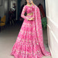Lorenvalley Pink Georgette Printed Lehenga Choli | Swadesiicart