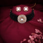 Tehzeeb Creations Brass Gold-Polished Gold, Black, White Jewel Set - Swadesiicart