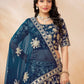 Anaita Navy Blue Embroidered Heavy Art Silk Designer Lehenga With Blouse