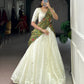 Lorenvalley Fashion Off White New Crush Plain with Laser Touch Up Lehenga Choli with Dupatta - Swadesiicart