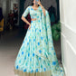 Lorenvalley Pista Tabby Silk Floral Print With Lace Touch Up Lehenga Choli with Dupatta | Swadesiicart