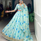Lorenvalley Pista Tabby Silk Floral Print With Lace Touch Up Lehenga Choli with Dupatta | Swadesiicart