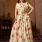 Lorenvalley Fashion Pista Georgette with Digital Printed Lehenga Choli with Dupatta - Swadesiicart