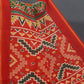 Dark Leaf Green And Red Colour Patola Print Semi Chanderi Saree By Gayathri Reddy Designer Studio | Swadesiicart