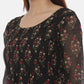Souchii Women Black Printed Fit And Flare Beautiful Dress - Swadesiicart
