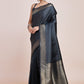 Monjolika Fashion Glamour And Tradition With This Zari Woven Dark Teal Color Banarasi Satin Silk Saree | Swadesiicart
