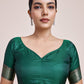 Monjolika Fashion Glamour And Tradition With This Zari Woven Dark Green Color Banarasi Satin Silk Saree | Swadesiicart