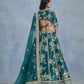 Anaita Teal Embroidered Heavy Art Silk Designer Lehenga With Blouse