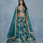 Anaita Teal Embroidered Heavy Art Silk Designer Lehenga With Blouse