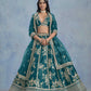 Anaita Teal Embroidered Heavy Art Silk Designer Lehenga With Blouse