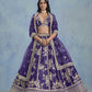 Anaita Purple Embroidered Heavy Art Silk Designer Lehenga With Blouse