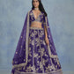 Anaita Purple Embroidered Heavy Art Silk Designer Lehenga With Blouse