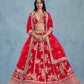 Anaita Red Embroidered Heavy Art Silk Designer Lehenga With Blouse
