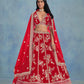 Anaita Red Embroidered Heavy Art Silk Designer Lehenga With Blouse