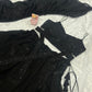 Lorenvalley Fashion Black Fendy Satin crush with Plain Lehenga Choli with Dupatta - Swadesiicart