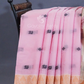Kalanetha Shades of Baby Pink Pure Kanchi Cotton Saree With Kanchi Traditional Border By Gayathri Reddy Designer Studio | Swadesiicart