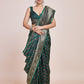 Monjolika Fashion Banarasi Satin Silk Dark Green Weaving Designer Saree | Swadesiicart