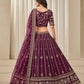 Anaita Purple Embroidered Heavy Art Silk Designer Lehenga With Blouse