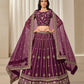 Anaita Purple Embroidered Heavy Art Silk Designer Lehenga With Blouse