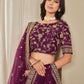 Anaita Purple Embroidered Heavy Art Silk Designer Lehenga With Blouse