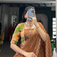 Lorenvalley Fashion Brown Crushed Silk Plain Lehenga Choli with Dupatta - Swadesiicart