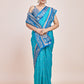 Monjolika Fashion Sky Blue Banarasi Silk In Satin Is Classy Embellished With Golden Zari Work Saree | Swadesiicart