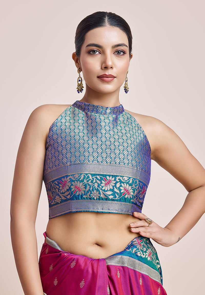 Monjolika Fashion Magenta Banarasi Silk In Satin Is Classy Embellished With Golden Zari Work Saree | Swadesiicart