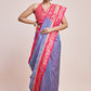 Monjolika Fashion Violet Banarasi Silk In Satin Is Classy Embellished With Golden Zari Work Saree | Swadesiicart