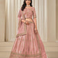 Anaita Pink Embroidered Heavy Art Silk Designer Lehenga With Blouse
