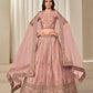 Anaita Pink Embroidered Heavy Art Silk Designer Lehenga With Blouse