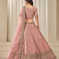 Anaita Pink Embroidered Heavy Art Silk Designer Lehenga With Blouse