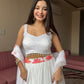 Lorenvalley Fashion White Georgette with Floral Print Design Lehenga Choli with Dupatta - Swadesiicart