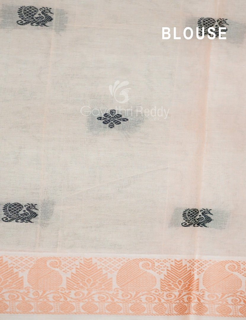 Kalanetha Shades of Baby Pink Pure Kanchi Cotton Saree With Kanchi Traditional Border By Gayathri Reddy Designer Studio | Swadesiicart