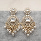 Tehzeeb Creations White Gold Trending Style Drop & Danglers Earring For Girls & Women Diamond, Pearl Brass Drops | Swadesiicart