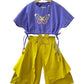 ArthLife Mustard Purple Butterfly Embroidered Co-Ord Set - Swadesiicart