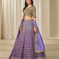 Anaita Purple Embroidered Heavy Chinon Silk Designer Lehenga With Blouse