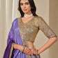 Anaita Purple Embroidered Heavy Chinon Silk Designer Lehenga With Blouse