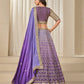 Anaita Purple Embroidered Heavy Chinon Silk Designer Lehenga With Blouse