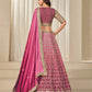 Anaita Pink Embroidered Heavy Chinon Silk Designer Lehenga With Blouse