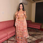 Lorenvalley Fashion Peach Organza with Floral Print Design Lehenga Choli with Dupatta - Swadesiicart