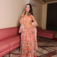 Lorenvalley Fashion Peach Organza with Floral Print Design Lehenga Choli with Dupatta - Swadesiicart
