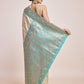 Monjolika Fashion Exquisite Designs With This Cream Banarasi Satin Silk Saree | Swadesiicart