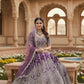 Anaita Lavender Net Lehenga Choli With Embroidery & Dori Sequence Work