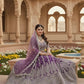 Anaita Lavender Net Lehenga Choli With Embroidery & Dori Sequence Work